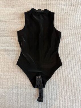 Naked Wardrobe Black Mock Neck Sleeveless Bodysuit